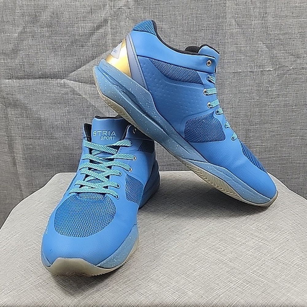 Stria Sport Blue / Gold 107 Series Basketball GS Sneakers Mid Men's Sports SZ 14